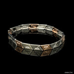 Load image into Gallery viewer, Men of Platinum | Diamond Rose Gold Fusion Geometrical Bracelet for Men JL PTB 734
