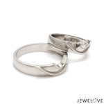 Load image into Gallery viewer, Designer Platinum Love Bands JL PT 119

