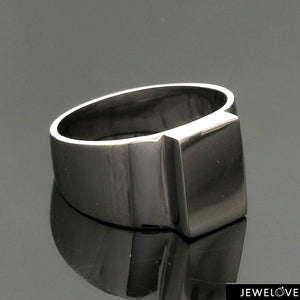Plain Platinum Ring for Men JL PT 1387