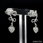 Load image into Gallery viewer, Platinum Diamond Heart Earrings JL PT E LC804
