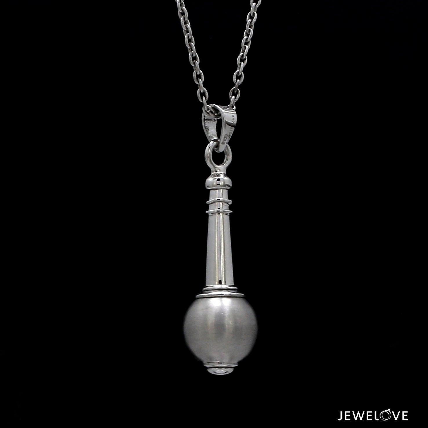 Customised Platinum Hanuman Ji Gada Pendant for Men JL PT Gada-PT