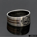 Load image into Gallery viewer, Platinum Love Bands with Rose Gold Ring JL PT 1413
