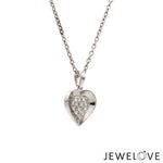 Load image into Gallery viewer, Evara Platinum Diamond Heart Pendant Set JL PT P E 326   Jewelove.US
