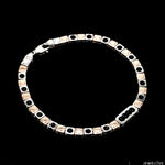 Load image into Gallery viewer, Platinum &amp; Rose Gold Bracelet for Men JL PTB 1335
