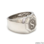 Load image into Gallery viewer, Customised Alphabet / Initial Platinum Signet Ring for Men JL PT 1373
