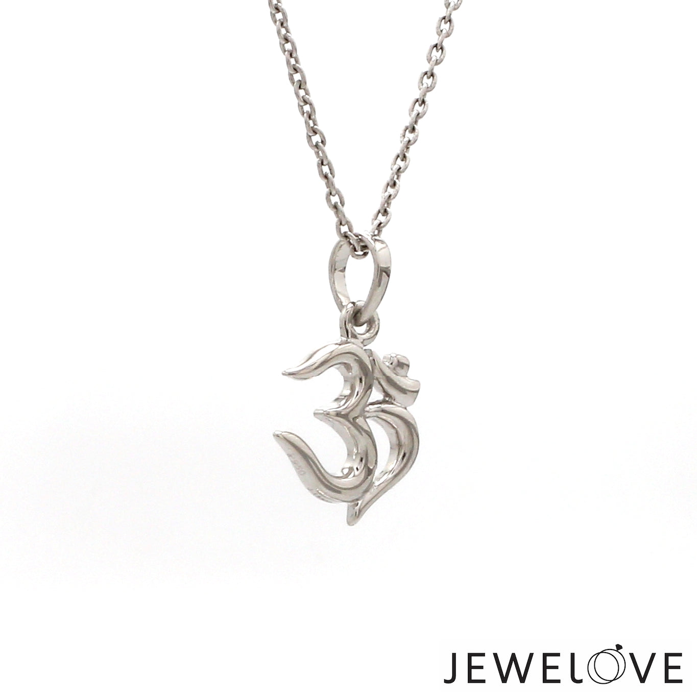 Plain Platinum Om Pendant JL PT OM-1   Jewelove.US