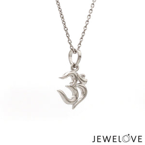 Plain Platinum Om Pendant JL PT OM-1   Jewelove.US