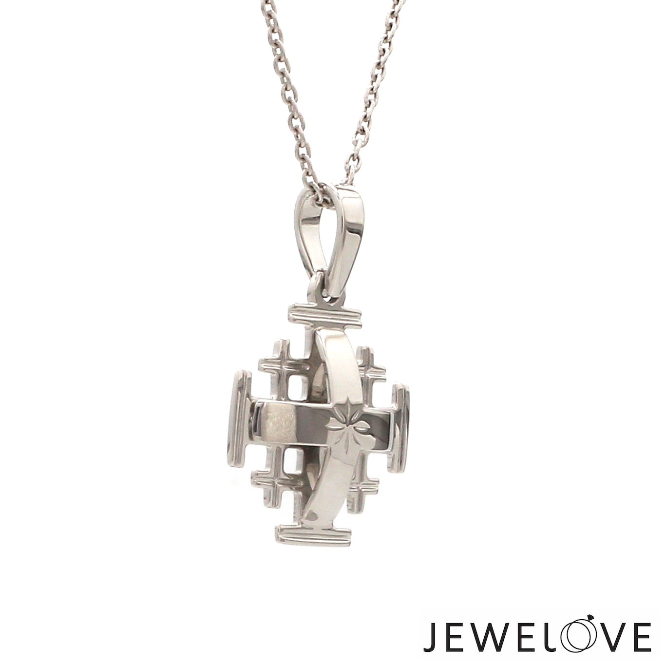 Platinum Jerusalem Cross Pendant JL PT P 304   Jewelove.US