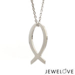 Load image into Gallery viewer, Platinum Ichthys Pendant (Jesus Fish) JL PT P 330
