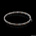 Load image into Gallery viewer, Japanese 2-row Platinum &amp; Rose Gold Bracelet for Women with Diamond Cut Balls JL PTB 1277
