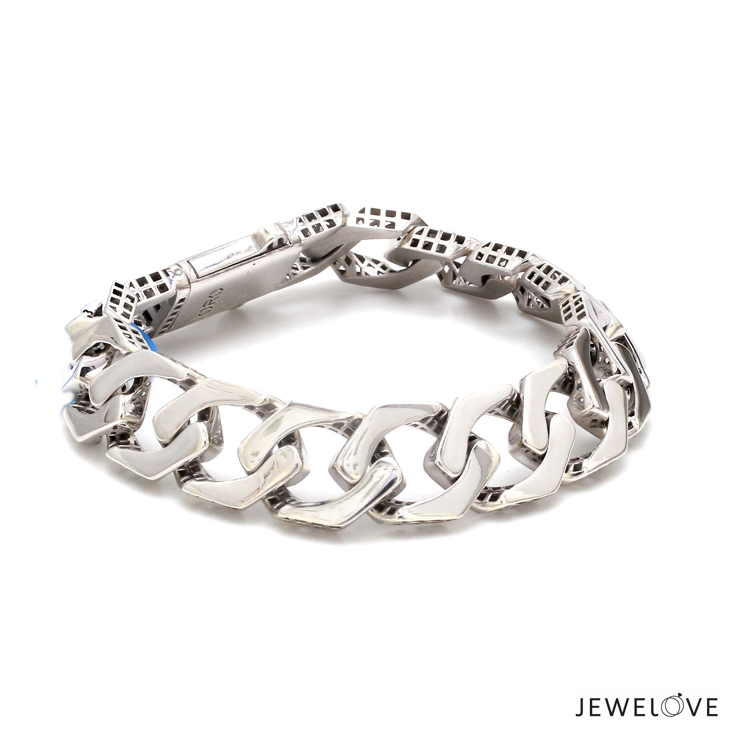 Men of Platinum | 14mm Double Side Heavy Bracelet for Men JL PTB 1379