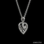 Load image into Gallery viewer, Evara Platinum Diamonds Heart Pendant JL PT P 328   Jewelove.US
