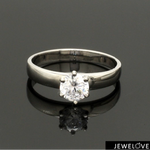 Load image into Gallery viewer, Classic 6 Prong Solitaire Ring made in Platinum SKU 0011
