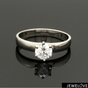 Classic 6 Prong Solitaire Ring made in Platinum SKU 0011
