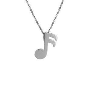 Plain Platinum Pendant Designed as 16th Musical Note / Semi Quaver Note JL PT E 167   Jewelove.US