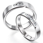Load image into Gallery viewer, Serendipity Platinum Love Bands with Diamonds JL PT 527  Both Jewelove.US
