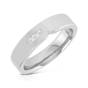 Serendipity Platinum Love Bands with Diamonds JL PT 527  Men-s-Ring-only Jewelove.US