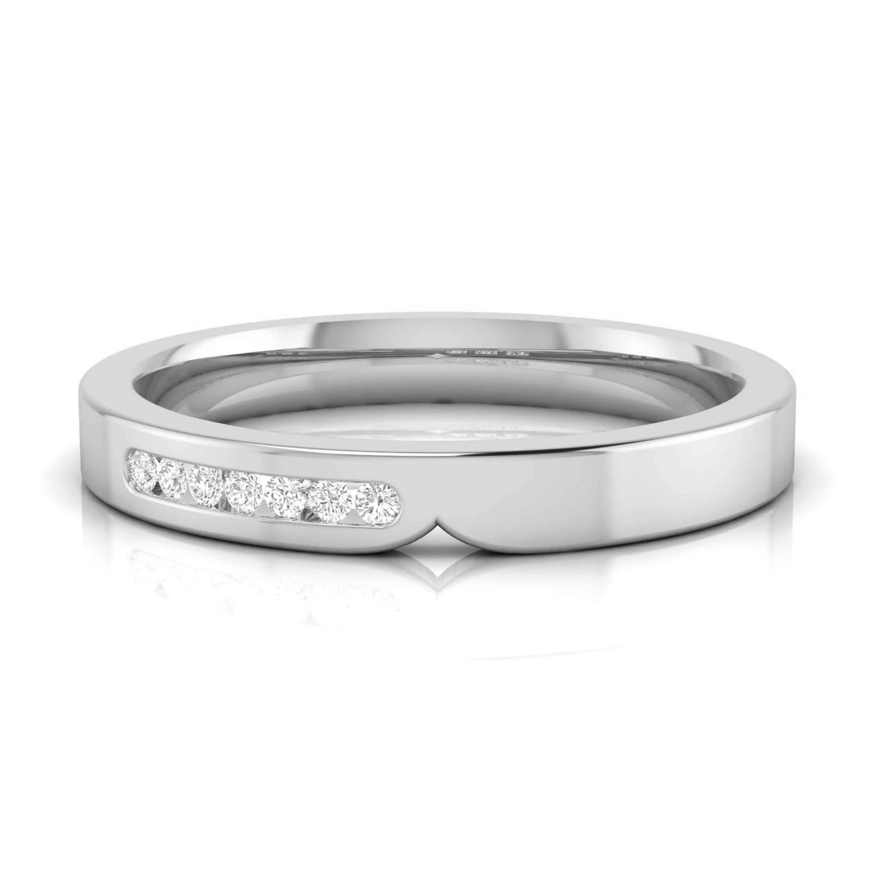 Serendipity Platinum Love Bands with Diamonds JL PT 527  Women-s-Ring-only Jewelove.US