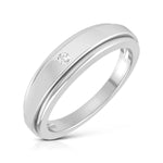 Load image into Gallery viewer, Simple His &amp; Designer Her Platinum Couple Rings with Diamonds JL PT 531  Men-s-Ring-only Jewelove.US
