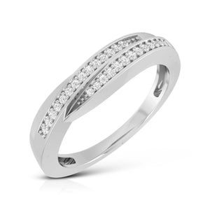 Simple His & Designer Her Platinum Couple Rings with Diamonds JL PT 531  Women-s-Ring-only Jewelove.US