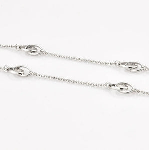 Simple Platinum Chain with Designer Loops JL PT CH 804   Jewelove.US