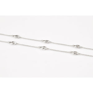 Simple Platinum Chain with Designer Loops JL PT CH 804   Jewelove.US