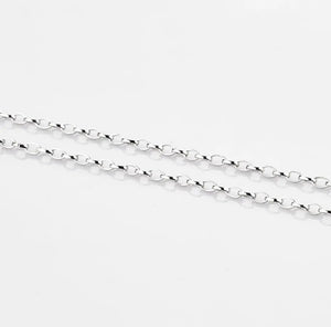 Simple Platinum Chain with Oval Links JL PT CH 767   Jewelove.US