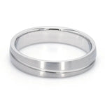 Load image into Gallery viewer, Simple Platinum Couple Rings with Curvilinear Groove JL PT 569   Jewelove.US
