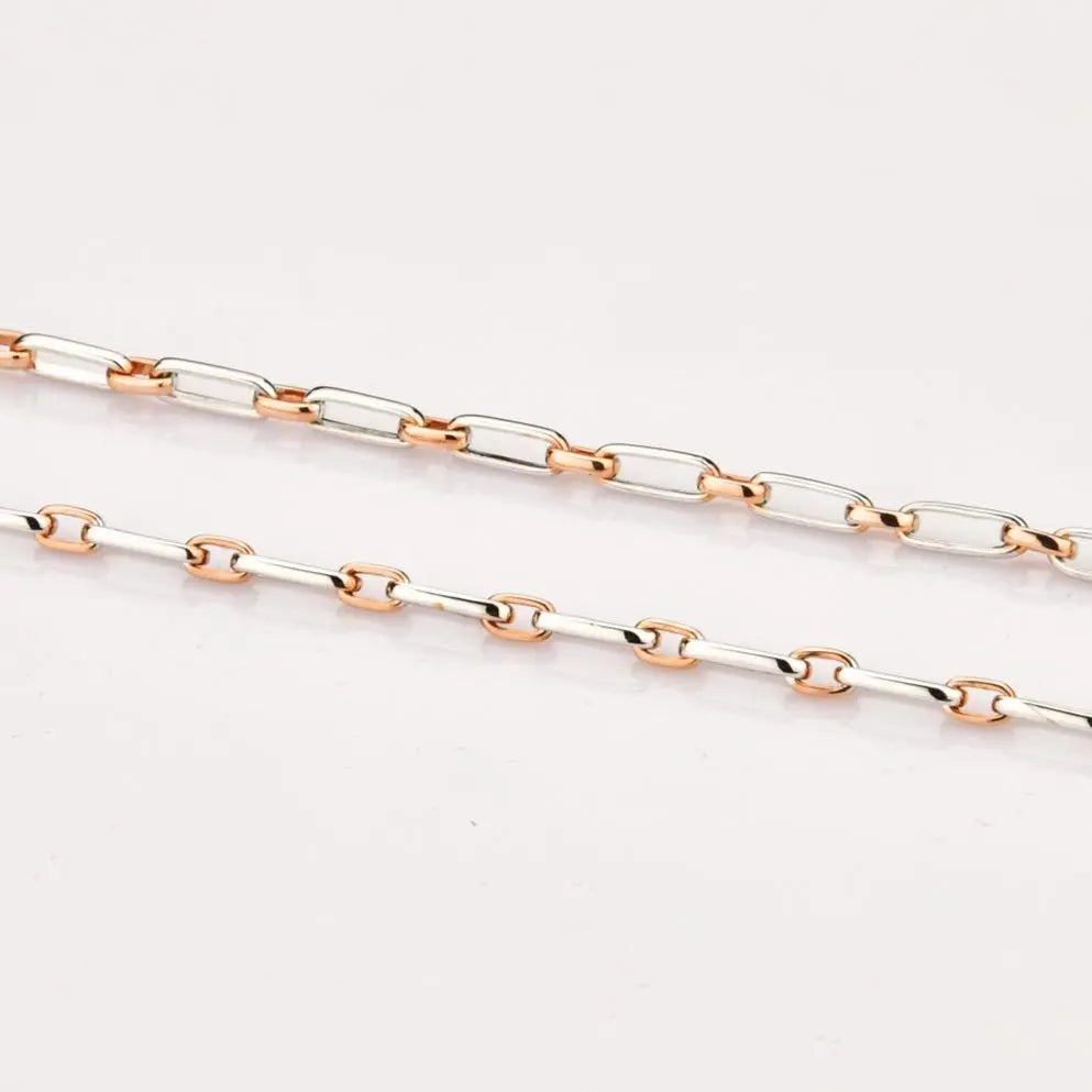 Simple Platinum with Rose Gold Chain JL PT CH 821   Jewelove.US