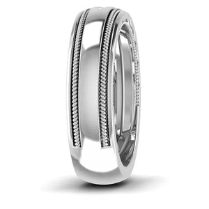 Single Diamond Designer Milgrain Wedding Platinum  Ring For Men JL P 6760   Jewelove.US