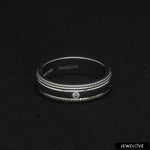 Load image into Gallery viewer, Single Diamond Milgrain Platinum Couple Rings JL PT 539   Jewelove.US
