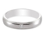 Load image into Gallery viewer, Single Diamond Milgrain Platinum Couple Rings JL PT 539  Women-s-Ring-only Jewelove.US
