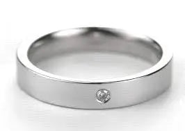 Single Diamond Platinum Ring JL PT 500   Jewelove
