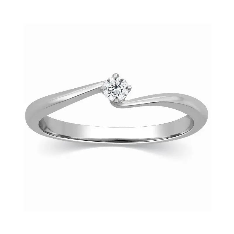Single Diamond Platinum Ring for Women JL PT 304   Jewelove