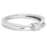 Load image into Gallery viewer, Single Diamond Platinum Ring with a Curve for Women JL PT 579   Jewelove.US
