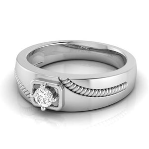 Single Diamond Rope Style Platinum Couple Rings JL PT 623   Jewelove.US