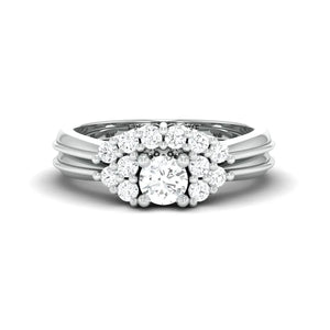 Spark of Love - Platinum Couple Rings with Diamonds JL PT 600  Women-s-Ring-only Jewelove.US