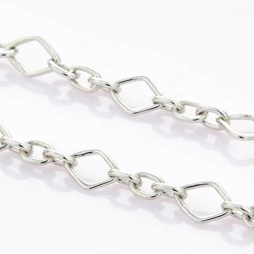 Square Links Platinum Chain JL PT CH 890   Jewelove.US