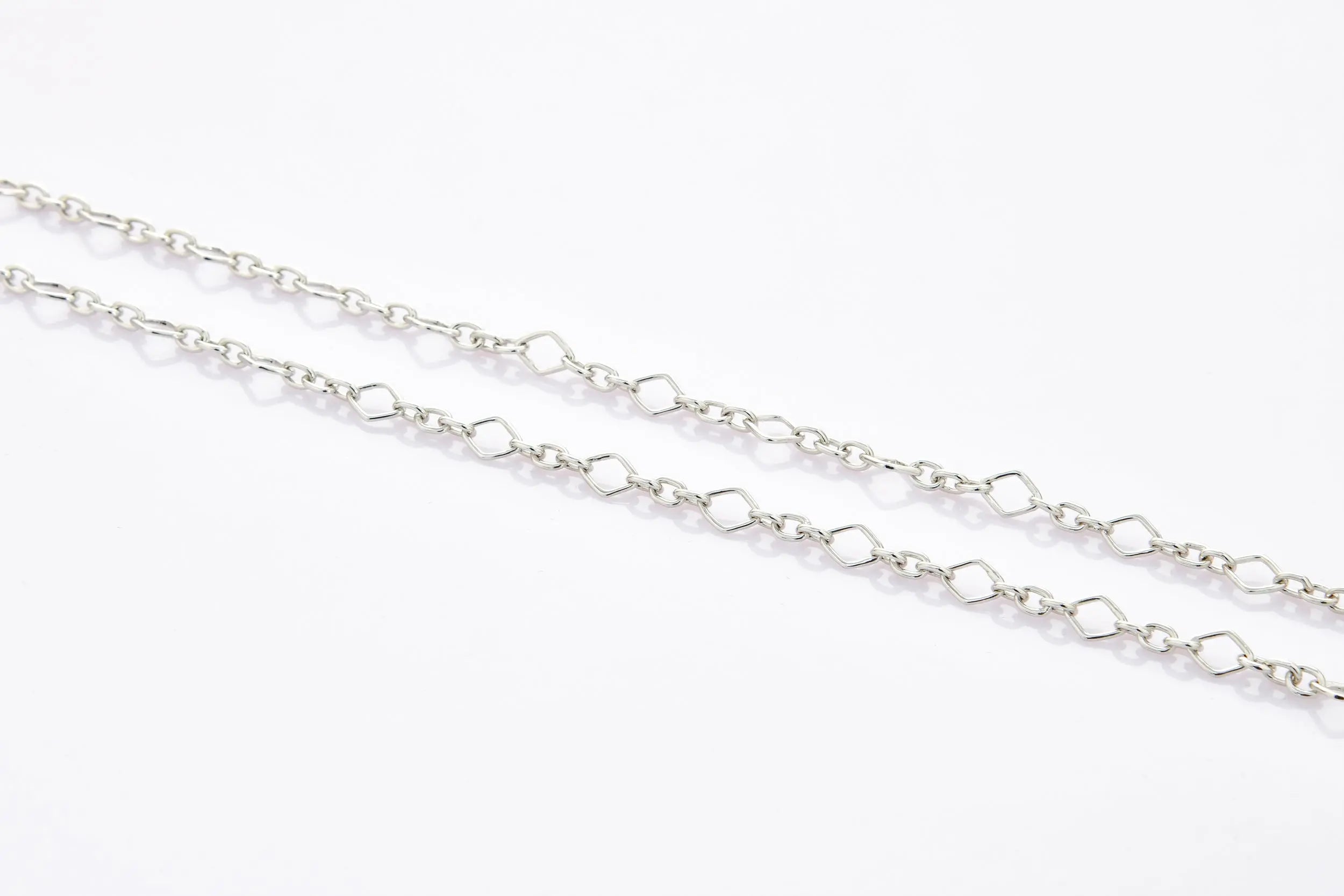 Square Links Platinum Chain JL PT CH 890   Jewelove.US