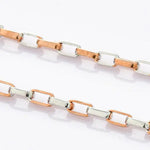 Load image into Gallery viewer, Square Links Platinum &amp; Rose Gold Chain for Men JL PT CH 950   Jewelove.US
