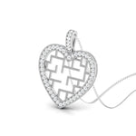Load image into Gallery viewer, Stairs to Her Heart Platinum Pendant with Diamonds JL PT P 8202   Jewelove.US
