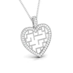 Load image into Gallery viewer, Stairs to Her Heart Platinum Pendant with Diamonds JL PT P 8202   Jewelove.US
