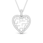 Load image into Gallery viewer, Stairs to Her Heart Platinum Pendant with Diamonds JL PT P 8202  GH-VVS Jewelove.US
