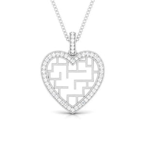 Stairs to Her Heart Platinum Pendant with Diamonds JL PT P 8202  GH-VVS Jewelove.US