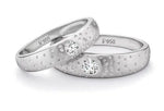 Load image into Gallery viewer, Starry Night Platinum Solitaire Love Bands JL PT 116   Jewelove
