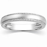 Load image into Gallery viewer, Super Sale - Milgrain Plain Platinum Wedding Band for Women Ring Size 11 JL PT 310-A   Jewelove
