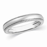 Load image into Gallery viewer, Super Sale - Milgrain Plain Platinum Wedding Band for Women Ring Size 11 JL PT 310-A   Jewelove
