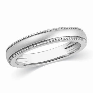 Super Sale - Milgrain Plain Platinum Wedding Band for Women Ring Size 11 JL PT 310-A   Jewelove