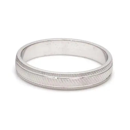 Textured Plain Platinum Ring with Grooves for Men JL PT 618   Jewelove.US