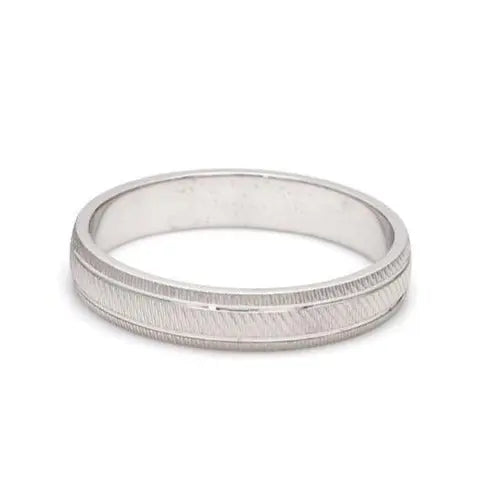 Textured Plain Platinum Ring with Grooves for Men JL PT 618   Jewelove.US